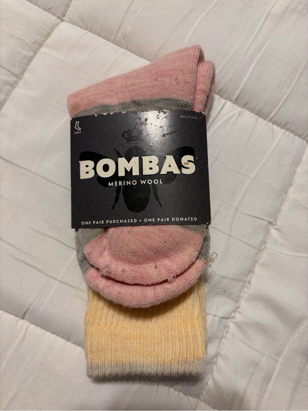 Bombas Merino Wool Women’s Socks in Pink and Yellow